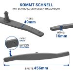 Sprüharm wie AEG 111895210/8 unten grau für Geschirrspüler