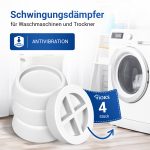 Schwingungsdämpfer Set 4 Stück Vibrationsdämpfer rund für Waschmaschine – Bild 2