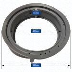 Türmanschette passend wie Miele 11086730 für Frontlader Waschmaschine – Bild 2