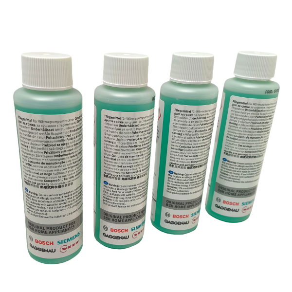 Pflegeset Bosch 00312111 mit Pflegeprogramm 4x125ml für Trockner