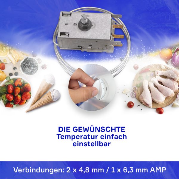 Kühlthermostat passend wie Ranco K59-S2785 Thermostat für Kühlschrank