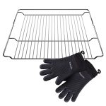 Grillrost Set 465x375mm wie Bosch 00574876 + 2 Grillhandschuhe