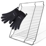 Grillrost Set 465x375mm wie Bosch 00574876 + 2 Grillhandschuhe