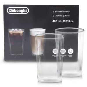 Thermogläser 2x DeLonghi DLSC319 490ml doppelwandige Behälter für Getränke