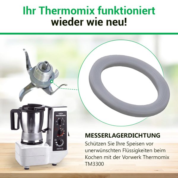 Messereinsatz Dichtung 38/29mmØ wie Vorwerk Thermomix TM3300