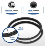 Türdichtung passend wie AEG 899661926049/1 Türgummi rundum 4Haken für Backofen – Bild 3