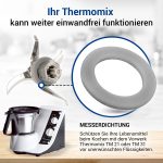 Messereinsatz-Dichtung 39/26mmØ passend für Thermomix TM21 TM31 Küchenmaschine – Bild 3