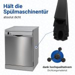 Türdichtung wie Bosch 00263096 dreiseitig für Geschirrspüler – Bild 6