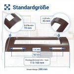 Türgriff braun Achsabstand von 113 bis 160 mm für Kühlschrank