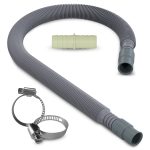 Ablaufschlauch 60-200cm Ø19/22 mit Endstück und 2x Schellen für Waschmaschine