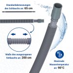 Ablaufschlauch 60-200cm Ø19/22 mit Endstück und 2x Schellen für Waschmaschine