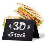 Mini-Kreidetafel-Schilder Set 30 Stück Memotafel Preisschild schwarz