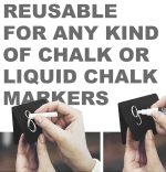 Mini-Kreidetafel-Schilder Set 30 Stück Memotafel Preisschild schwarz