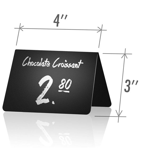 Mini-Kreidetafel-Schilder Set 30 Stück Memotafel Preisschild schwarz