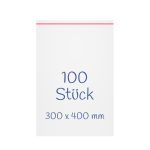 Tüten 100 Stk 300x400mm 8µ Zip Beutel mit Druckverschluss verschließbar