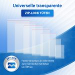 Zip Beutel 500x 60x80 mm Verpackungstüte mit Druckverschluss