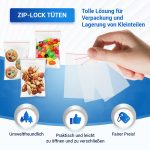 Zip Beutel 500x 60x80 mm Verpackungstüte mit Druckverschluss