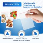 Druckverschlussbeutel 100 Stück 100x150 mm Zip Tüten Schnellverschluss