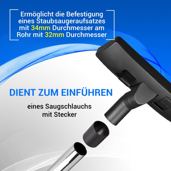 Saugrohr-Adapter universal 32/35mmØ Staubsaugerrohr für Staubsauger