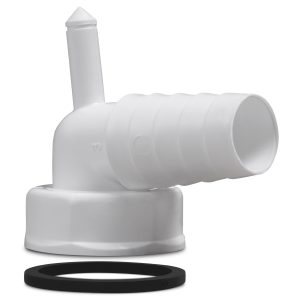 Schlauchanschluss mit Kondenswasserstutzen für 1" Siphon an Waschmaschine Geschirrspüler