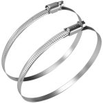 Schlauchschellen Set 2x Ø130-150 mm Bandbreite 12 mm aus Chromstahl