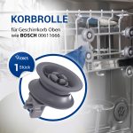 Korbrolle wie Bosch 00611666 00165313 für Oberkorb Geschirrspüler