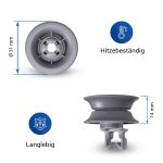 Korbrolle wie Bosch 00611666 00165313 für Oberkorb Geschirrspüler