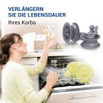 Korbrolle wie Bosch 00611666 00165313 für Oberkorb Geschirrspüler