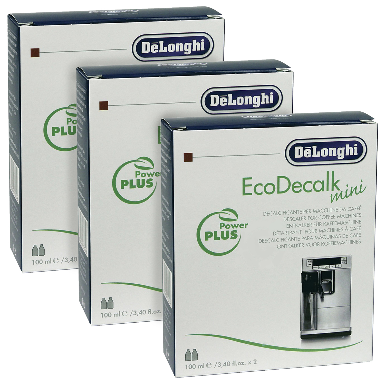 3X Entkalker Delonghi Ecodecalk Mini Power Plus Mit