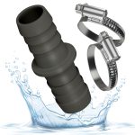 Verbindungsstück mit 2 Schlauchschellen 18-28mm für Spül- und Waschmaschine