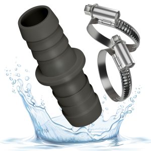 Verbindungsstück mit 2 Schlauchschellen 18-28mm für Spül- und Waschmaschine