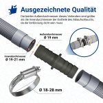 Verbindungsstück mit 2 Schlauchschellen 18-28mm für Spülmaschine Waschmaschine – Bild 2