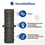 Verbindungsstück mit 2 Schlauchschellen 18-28mm für Spülmaschine Waschmaschine – Bild 3