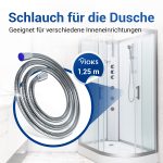 Brauseschlauch 1,25m Edelstahl Flexibel für Duschbrause Duschkopf