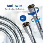 Brauseschlauch 1,25m Edelstahl Flexibel für Duschbrause Duschkopf