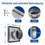 Jalousie 125erR rostfreier Luftführungssystem für Dunstabzugshaube – Bild 3