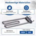 Heizelement wie Bosch 12004179 2000W 230V Heizung für Waschmaschine – Bild 3