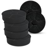 Aktivkohlefilter 6x wie Respekta MIZ0058 105mmØ für Dunstabzugshaube