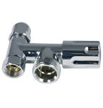 Doppel-Eckventil 3/8" Geräteventil 3/4" Schlauchanschluss Eckfix kurz