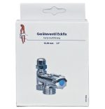 Doppel-Eckventil 3/8" Geräteventil 3/4" Schlauchanschluss Eckfix kurz