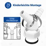 Doppel-Schlauchanschluss 1 1/2" Siphon + 2 Schellen 20-32mmØ für Waschmaschine