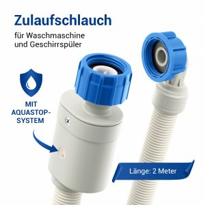 Sicherheitszulaufschlauch Aquastop 2m 3/4Zoll für Waschmaschine Geschirrspüler