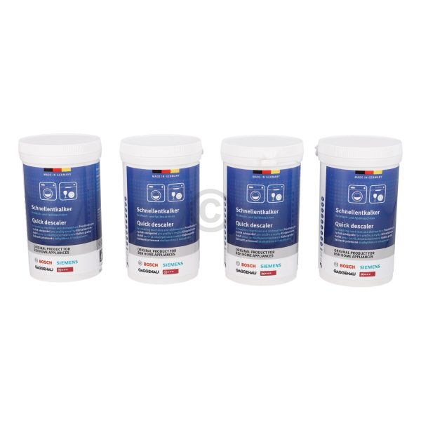 Schnellentkalker Set 4x250g Bosch 00312351 für Waschmaschine Geschirrspüler