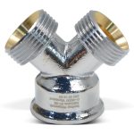 Gabelanschluss Y-Verteiler aus Messing für Wasserzulaufschlauch Waschmaschine