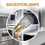 Lampe E14 25W 26mmØ 57mm 230V klein bis 300°C für Backofen Kühlschrank