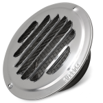 Lüftungsgitter 100erR Rund-Anschlusssystem aus Edelstahl rund für Ablufthaube