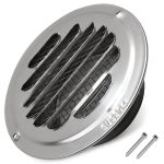 Lüftungsgitter 125erR Abluftgitter Edelstahl mit Insektenschutznetz für Dunstabzugshaube