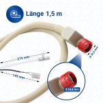 Zulaufschlauch mit Aquastop 1,5m wie Electrolux 140180589016 für Geschirrspüler – Bild 2