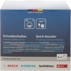 Schnellentkalker Set 4x250g Bosch 00312351 für Waschmaschine Geschirrspüler