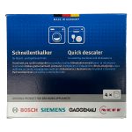 Schnellentkalker Set 4x250g Bosch 00312351 für Waschmaschine Geschirrspüler